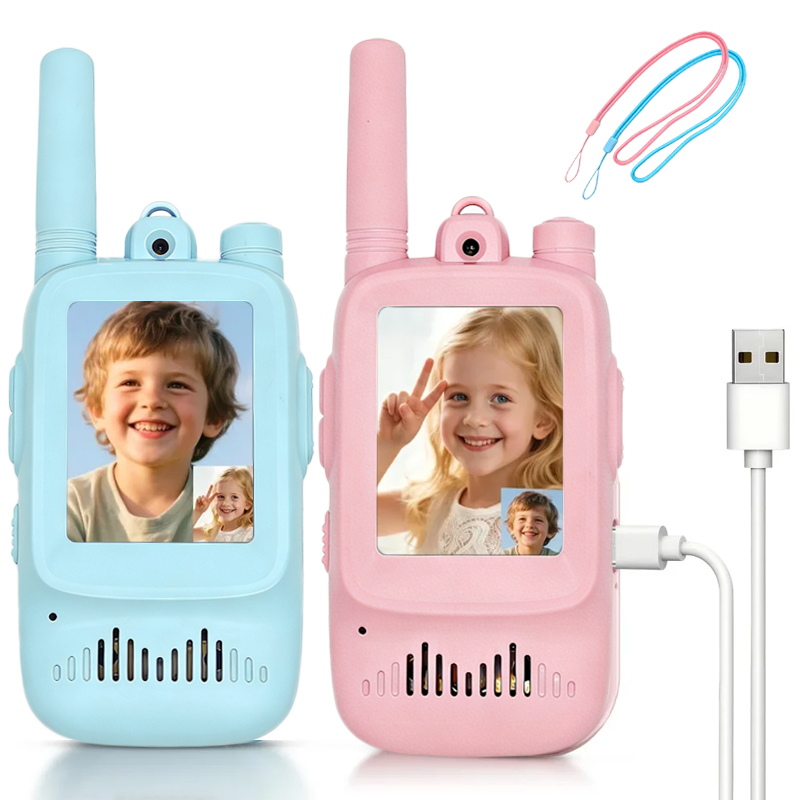 Outdoor Adventure Video - 2pcs Kids Video Walkie Talkie Rechargeable