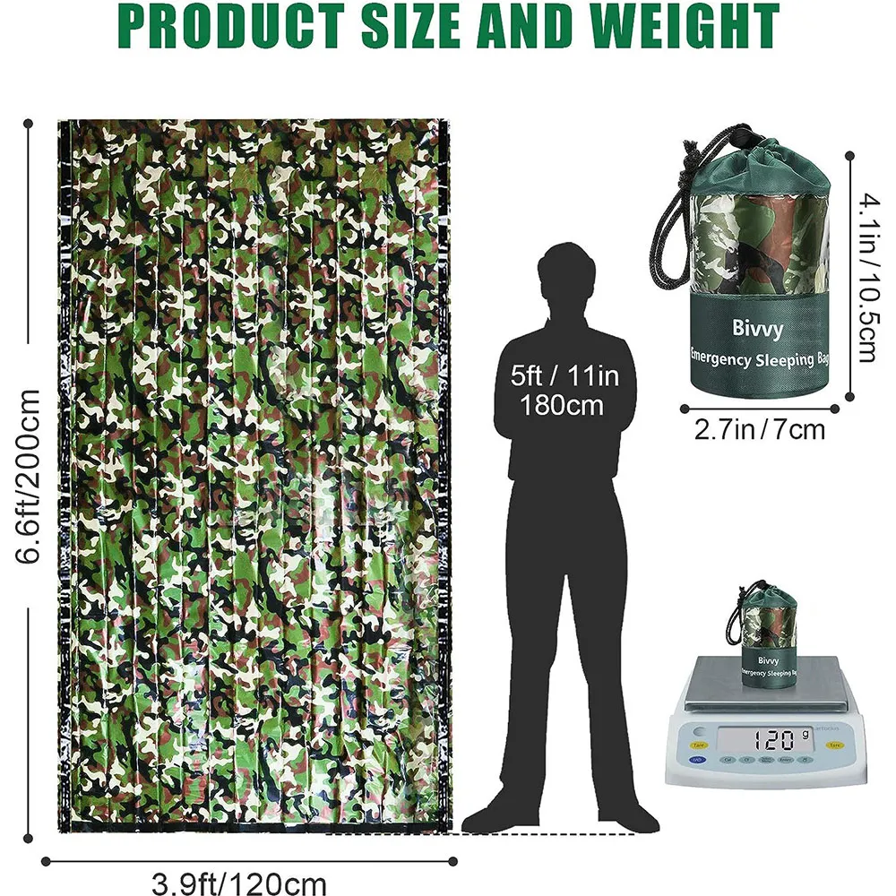 PE Emergency Sleeping Bag Camo - Outdoor Adventure Kit ulasan dan harga