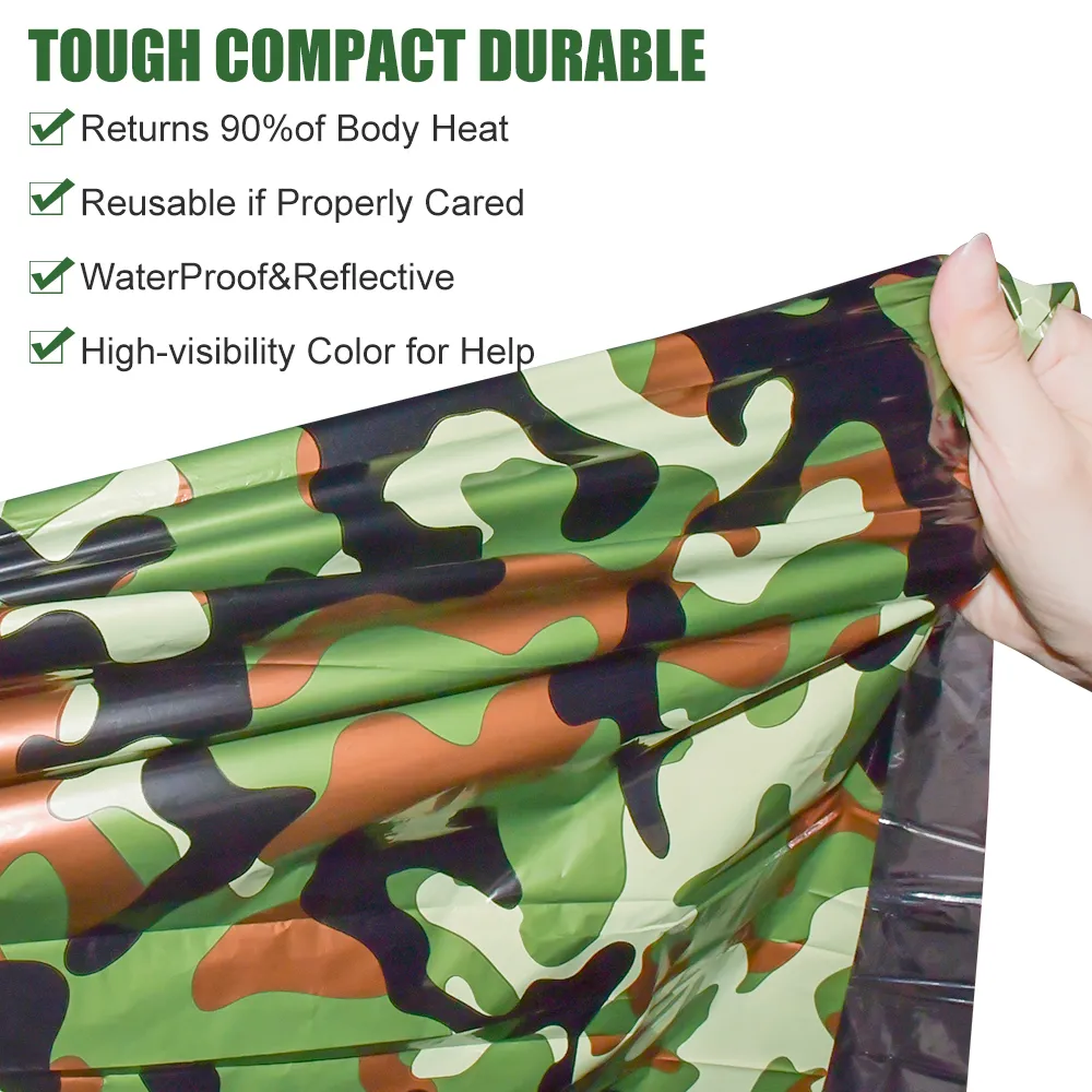 PE Emergency Sleeping Bag Camo - Outdoor Adventure Kit ulasan dan harga