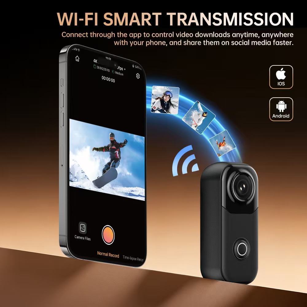 Mini 4K Action Camera Hands-Fr - Outdoor Adventure Video ulasan dan harga