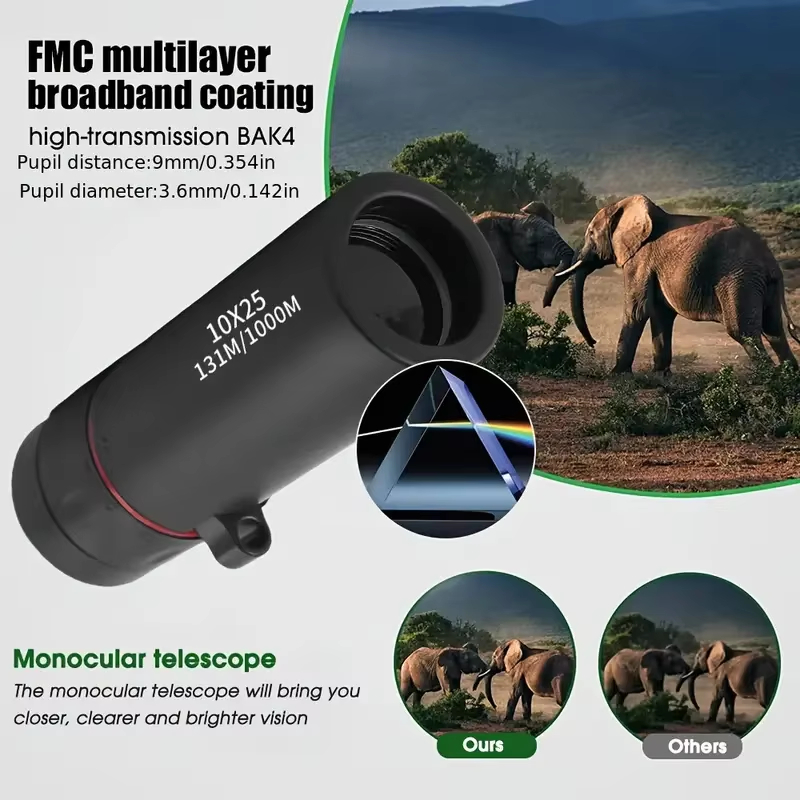 10X25 HD Monocular Telescope,  - Outdoor Adventure Watches ulasan dan harga