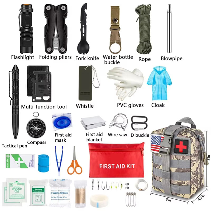 Survival First Aid Kit Surviva - Outdoor Adventure Kit ulasan dan harga