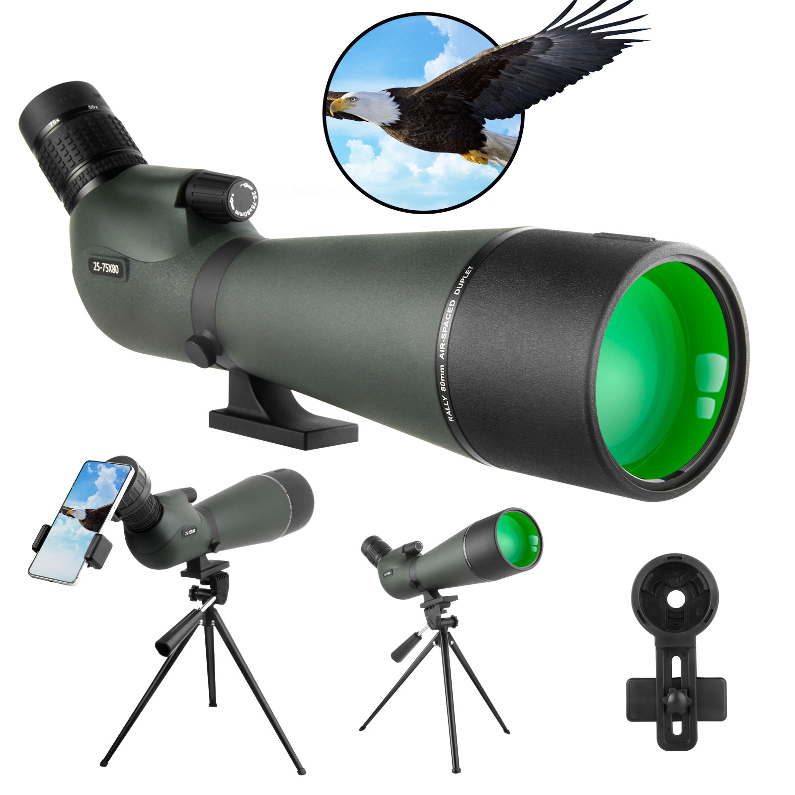 25-75x80 Telescope Spotting Sc - Outdoor Adventure Watches ulasan dan harga