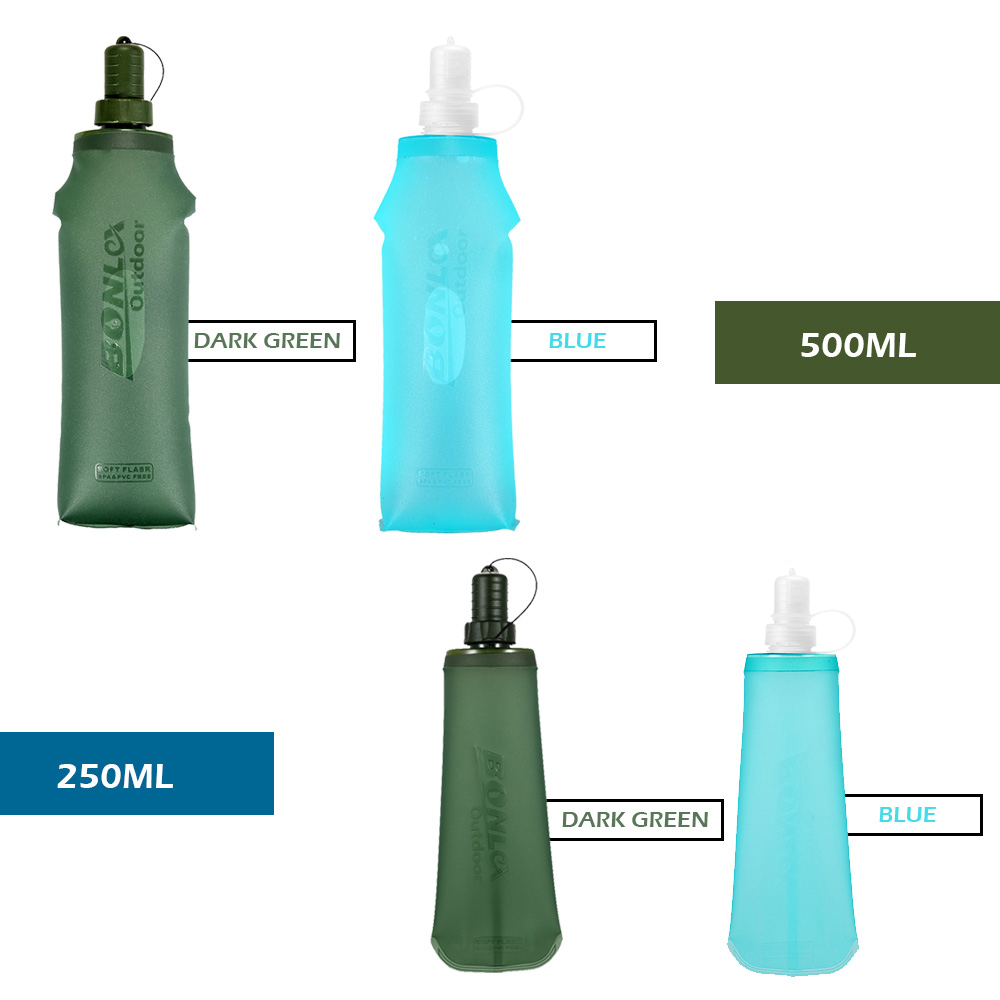 250ml 500ml Foldable Water Bag - Outdoor Adventure Kit ulasan dan harga