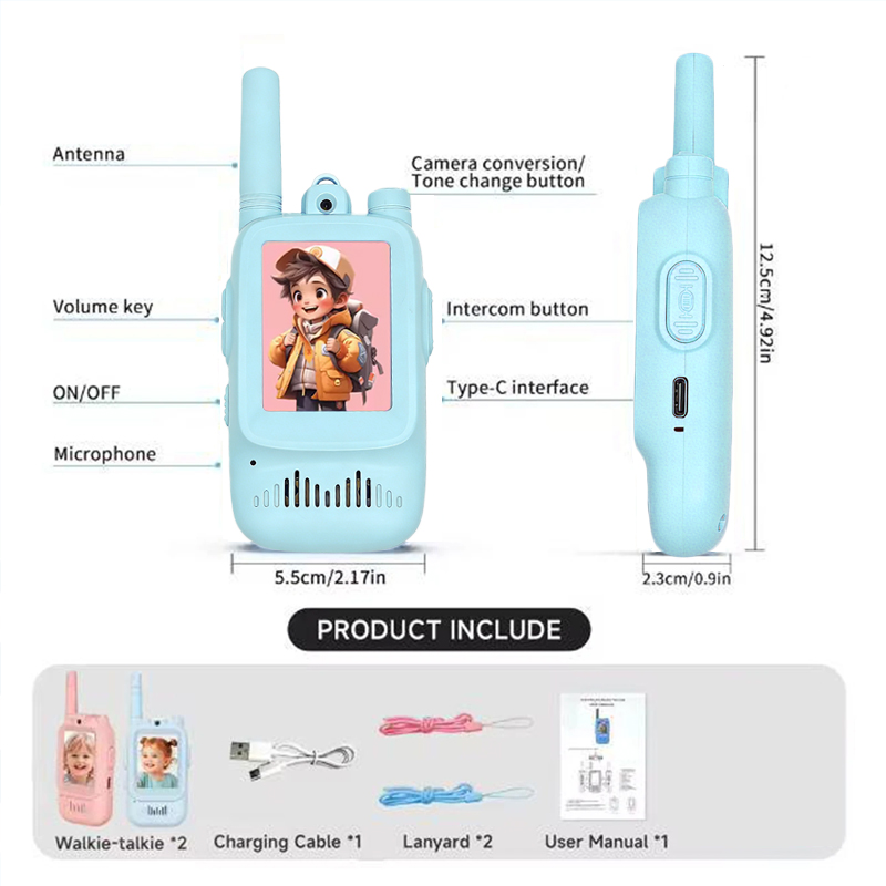 2pcs Kids Video Walkie Talkie  - Outdoor Adventure Video ulasan dan harga